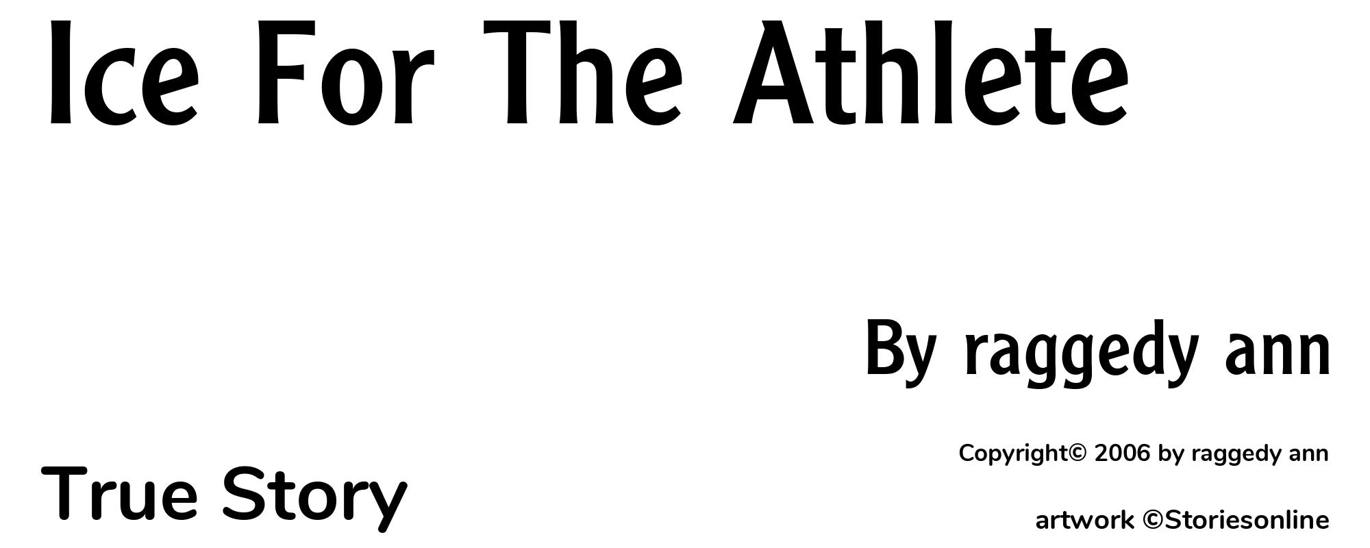 Ice For The Athlete - Cover