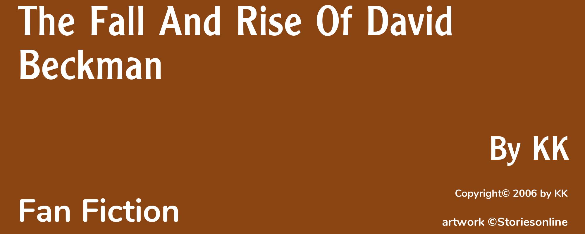The Fall And Rise Of David Beckman  - Cover