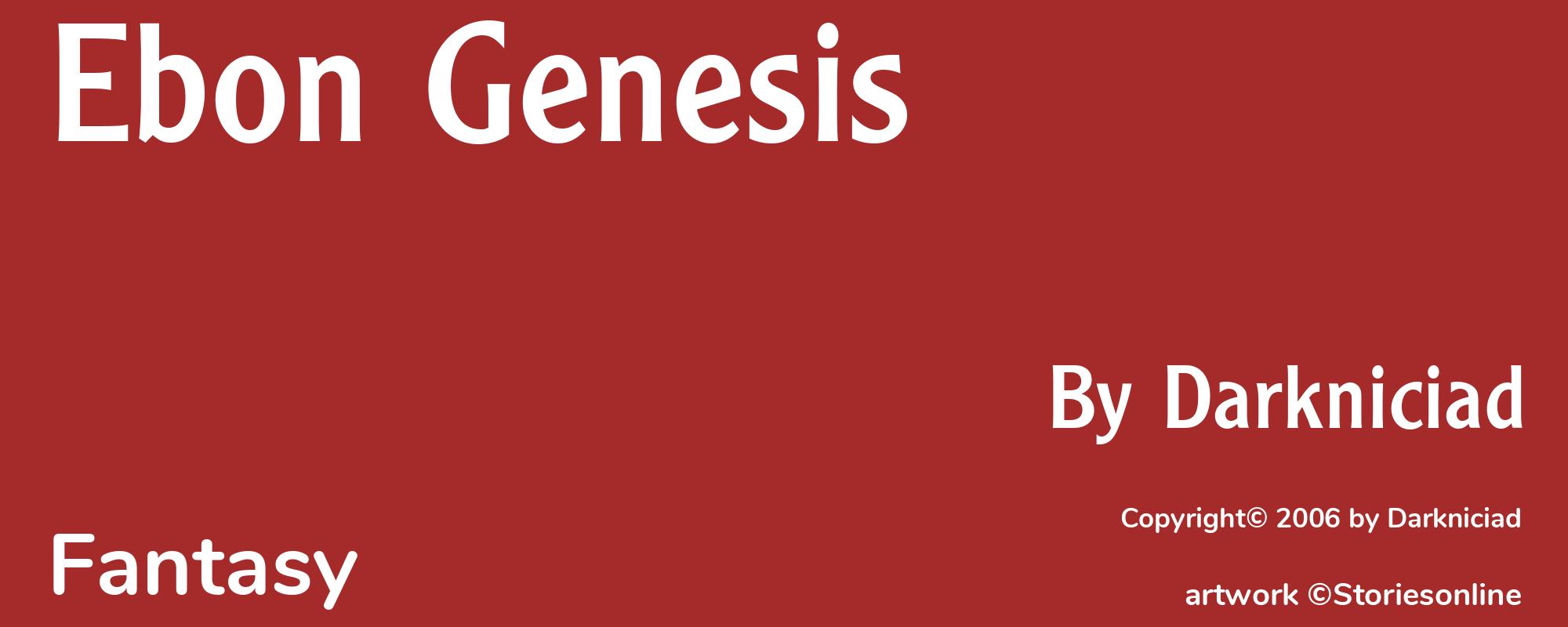 Ebon Genesis - Cover