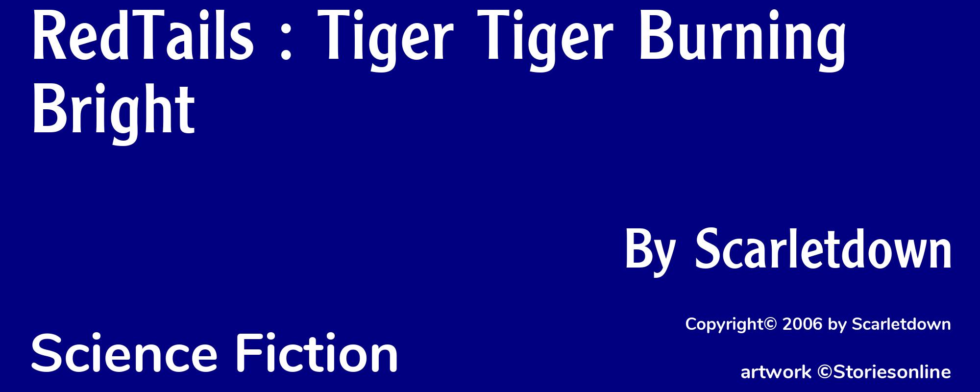 RedTails : Tiger Tiger Burning Bright - Cover