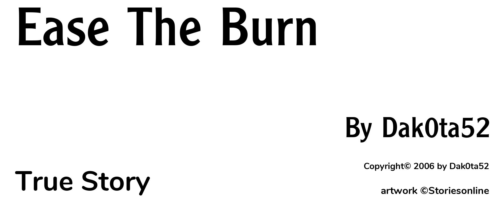 Ease The Burn - Cover