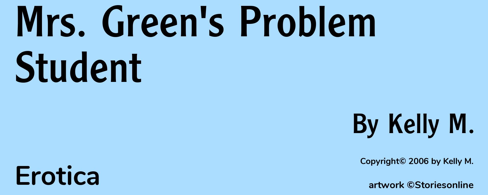 Mrs. Green's Problem Student - Cover