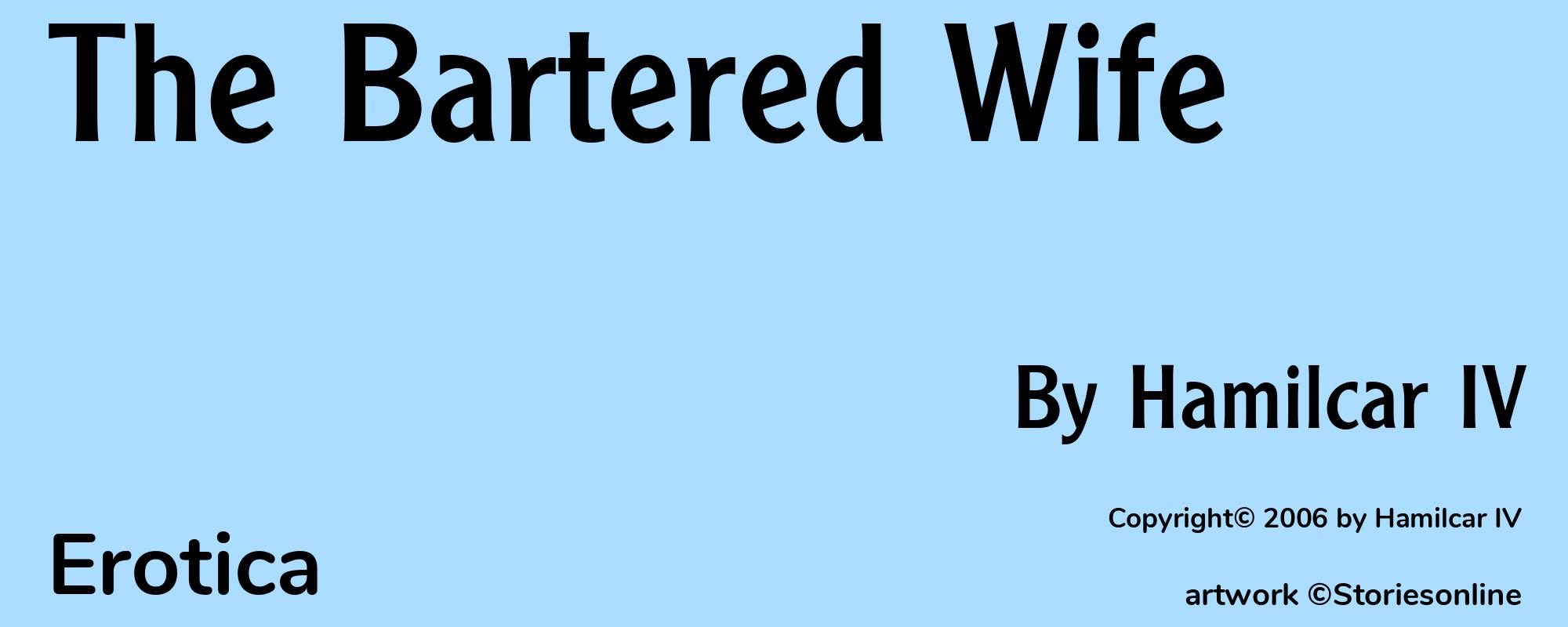 The Bartered Wife - Cover