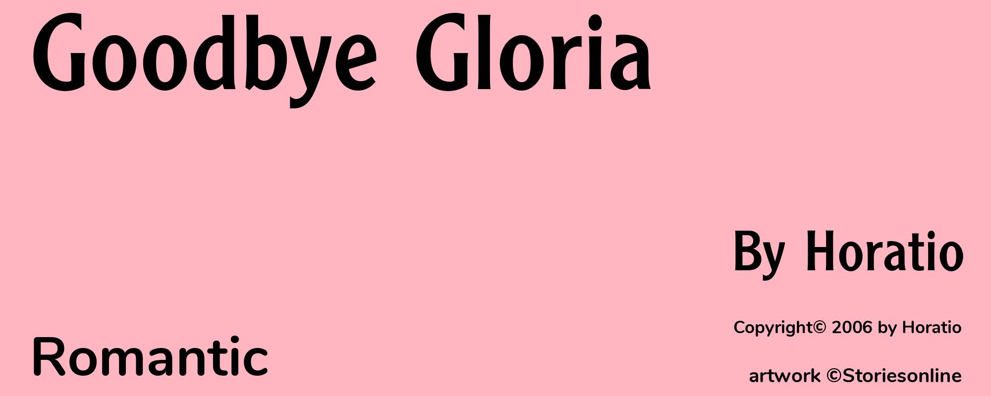 Goodbye Gloria - Cover