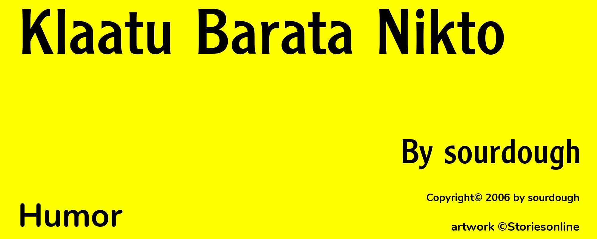 Klaatu Barata Nikto - Cover