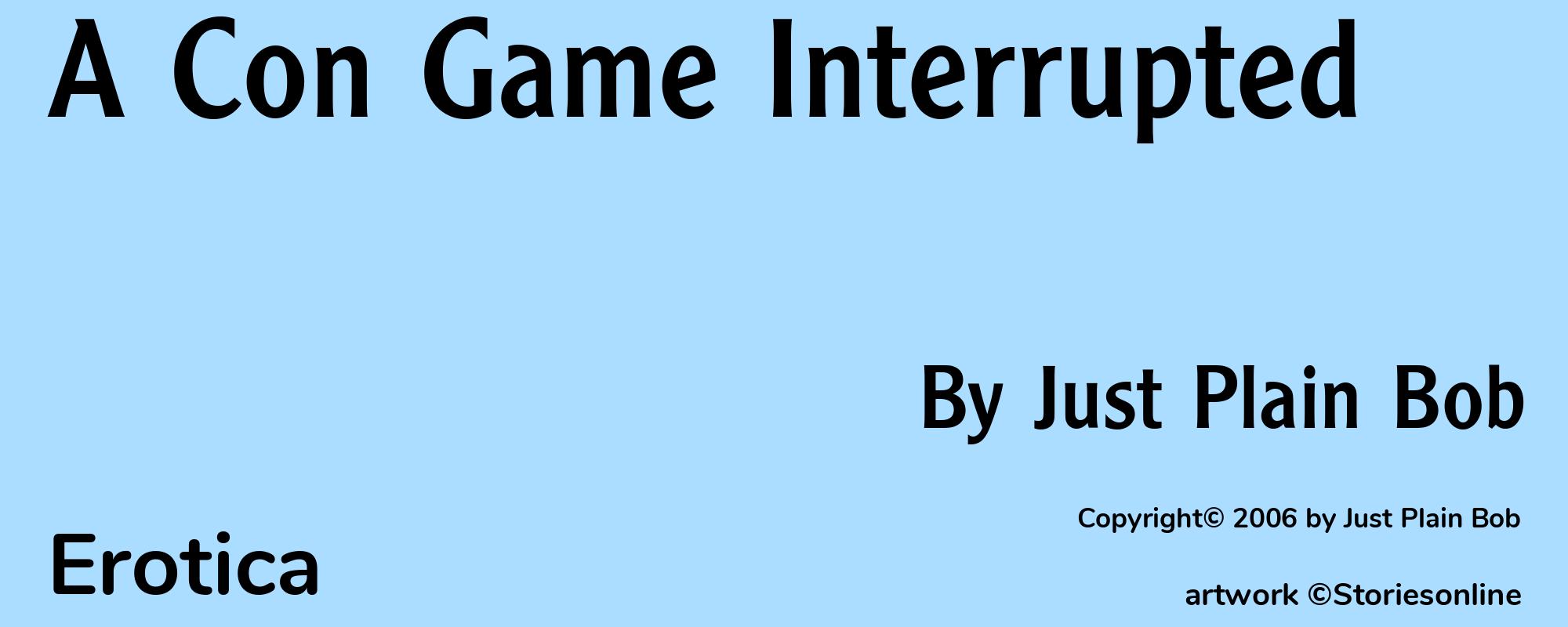 A Con Game Interrupted - Cover