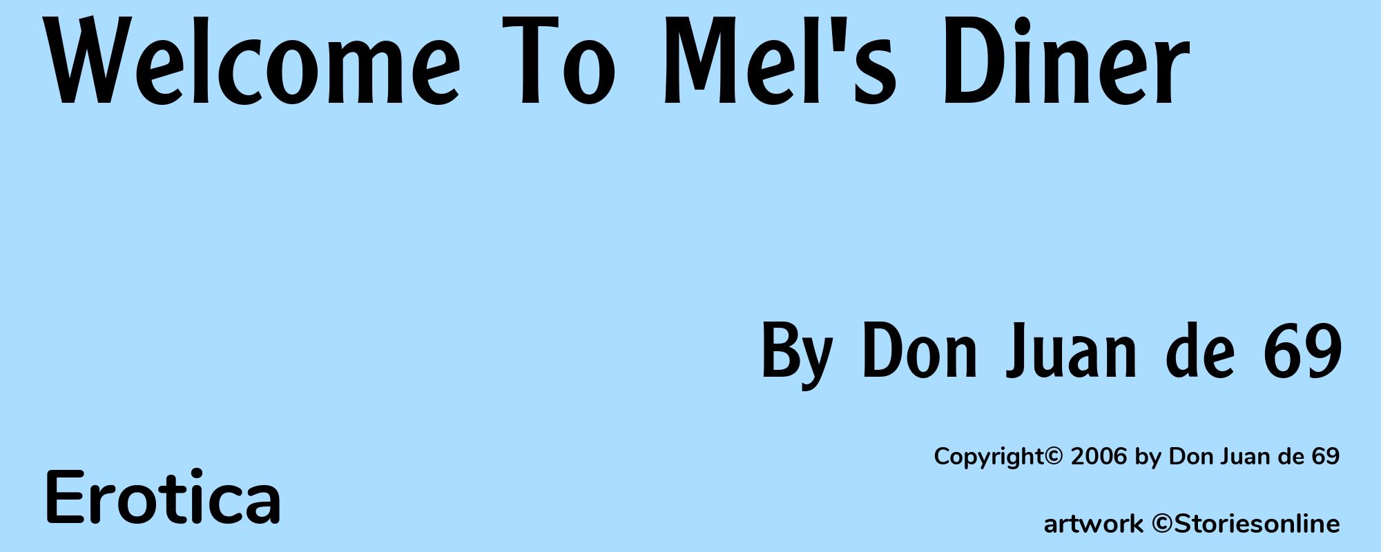 Welcome To Mel's Diner - Cover