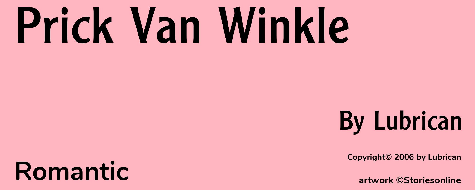 Prick Van Winkle - Cover