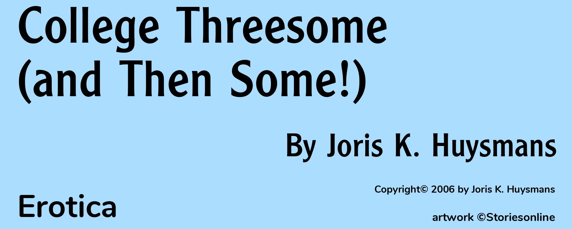 College Threesome (and Then Some!) - Cover