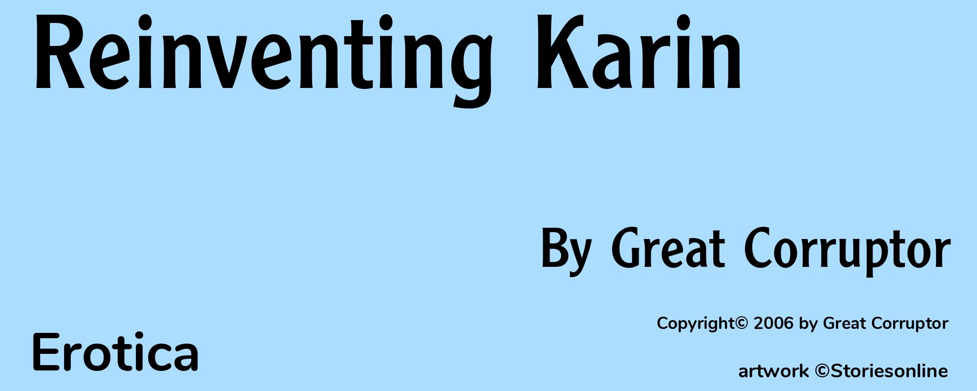 Reinventing Karin - Cover