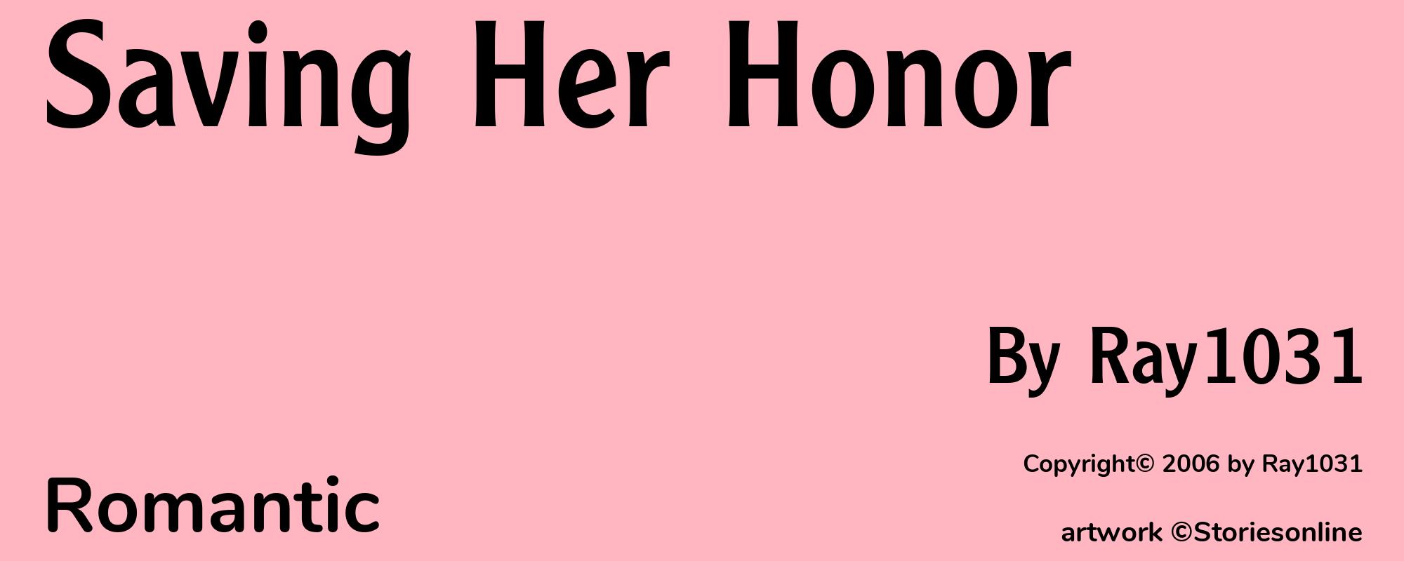 Saving Her Honor - Cover