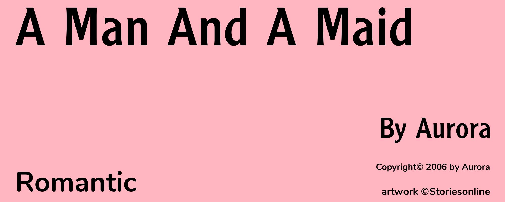 A Man And A Maid - Cover