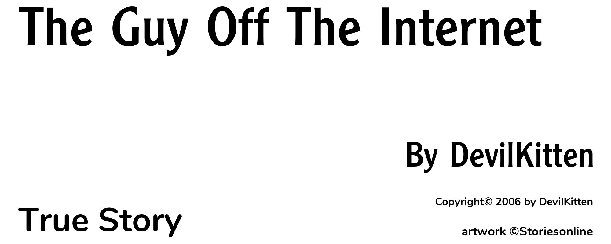 The Guy Off The Internet - Cover