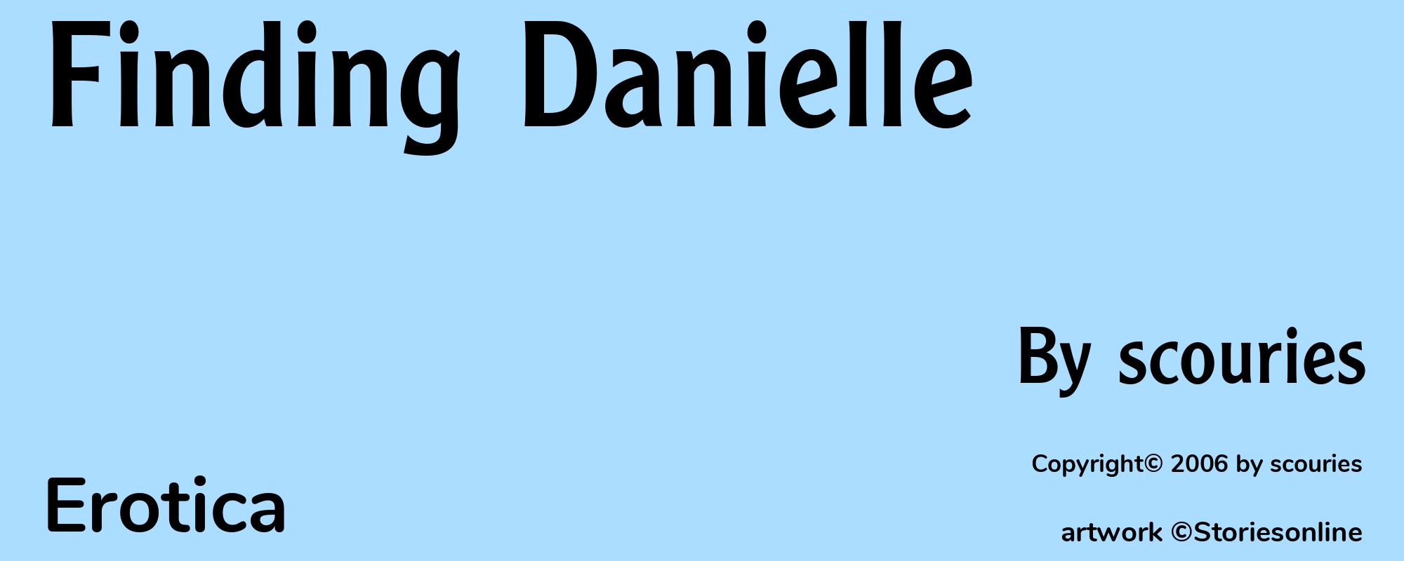 Finding Danielle - Cover