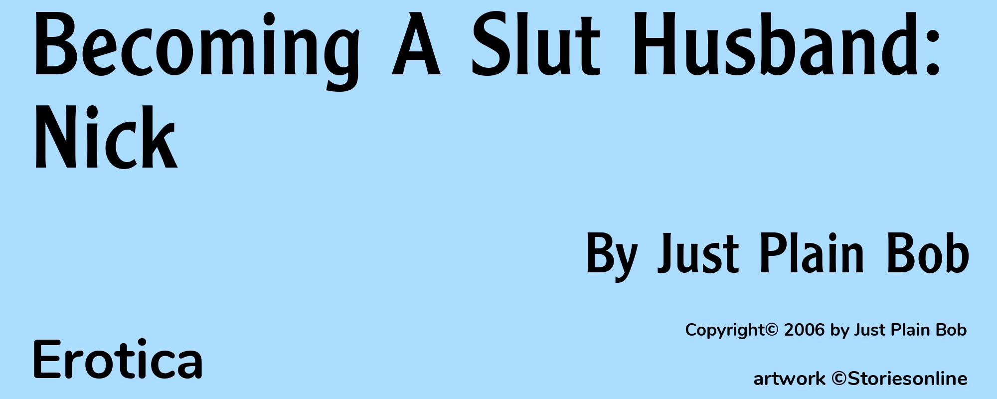 Becoming A Slut Husband: Nick - Cover