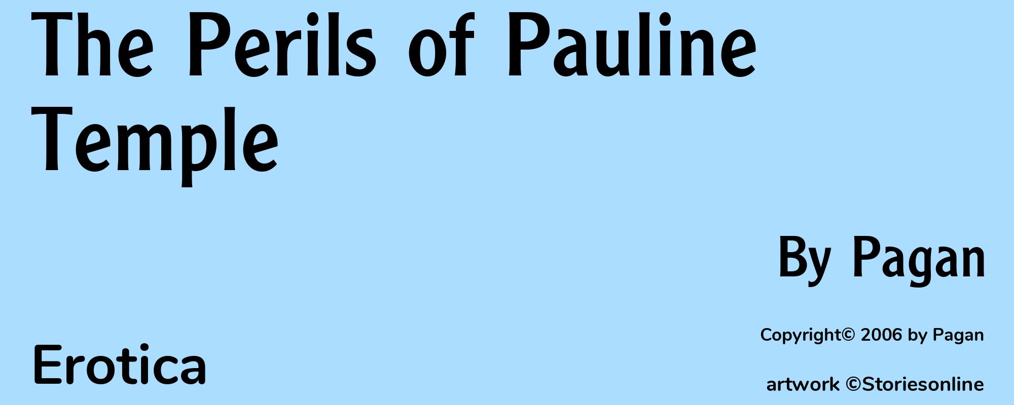 The Perils of Pauline Temple - Cover