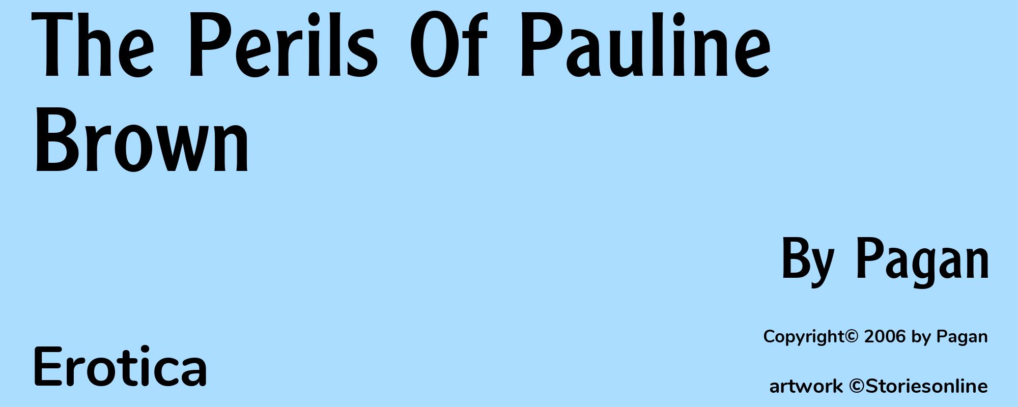 The Perils Of Pauline Brown - Cover