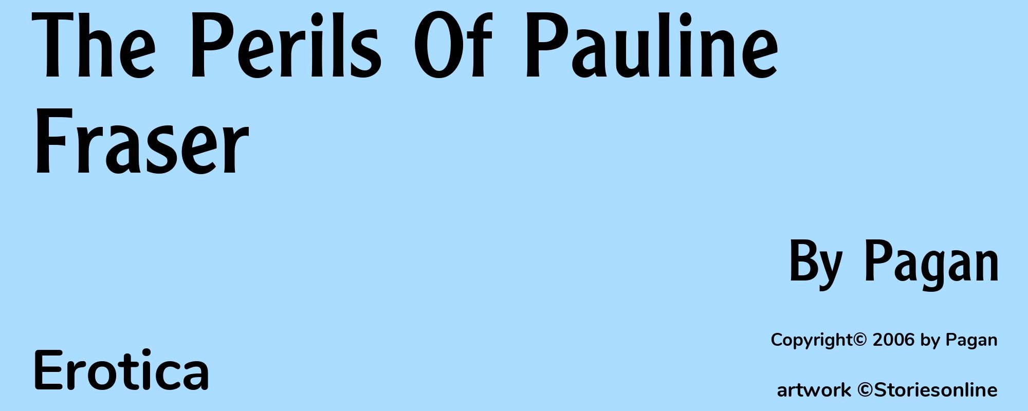 The Perils Of Pauline Fraser - Cover