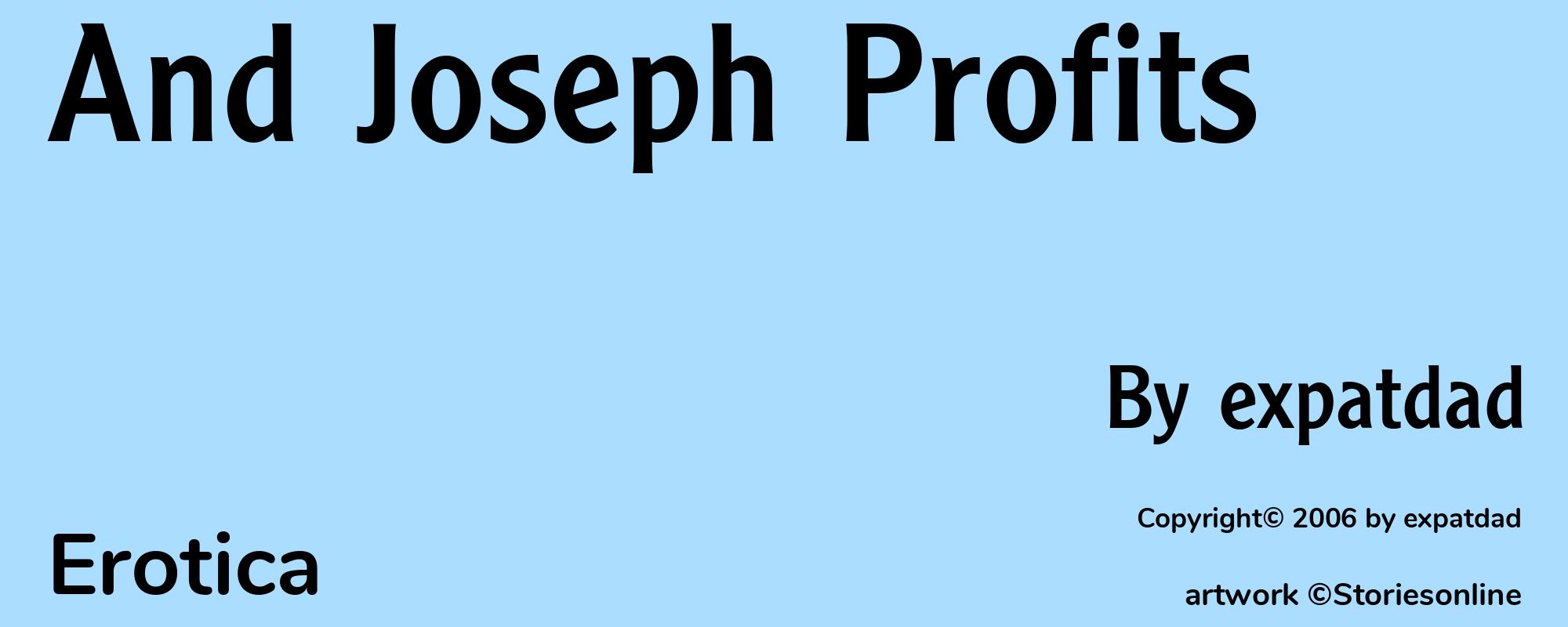 And Joseph Profits - Cover