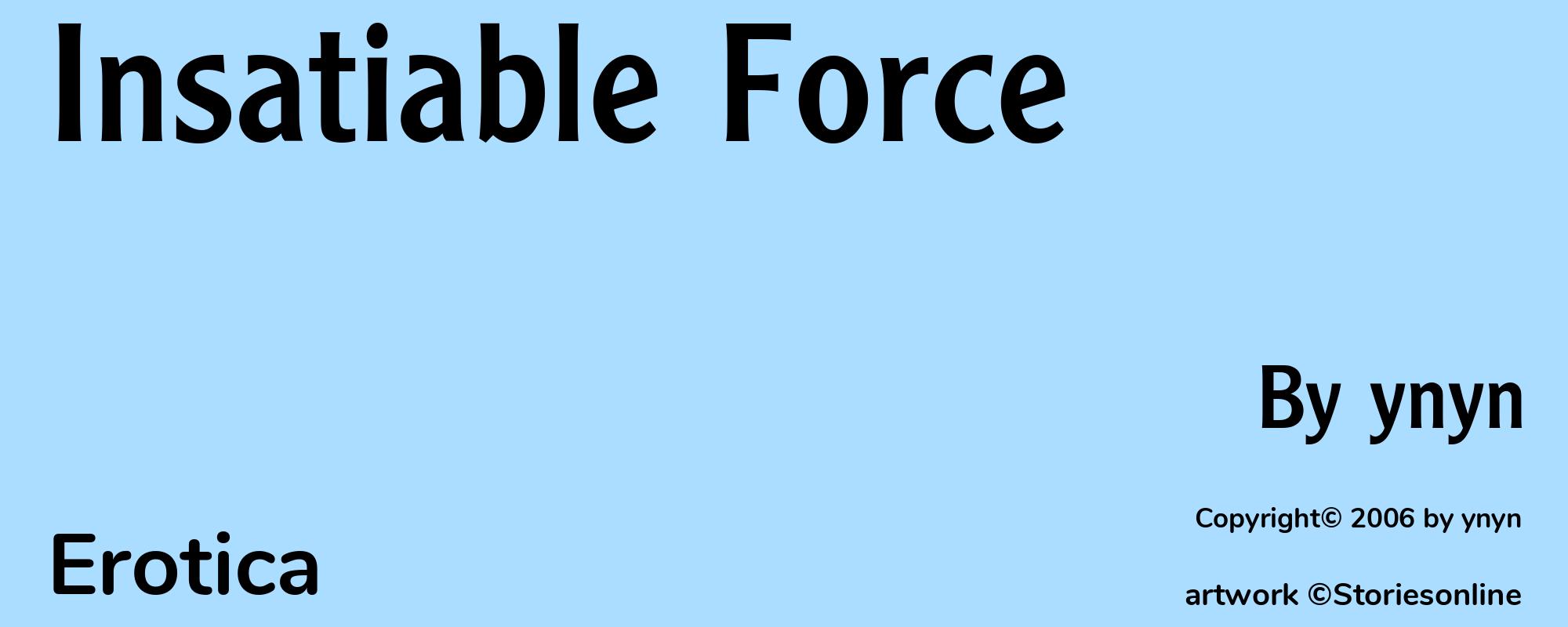 Insatiable Force - Cover