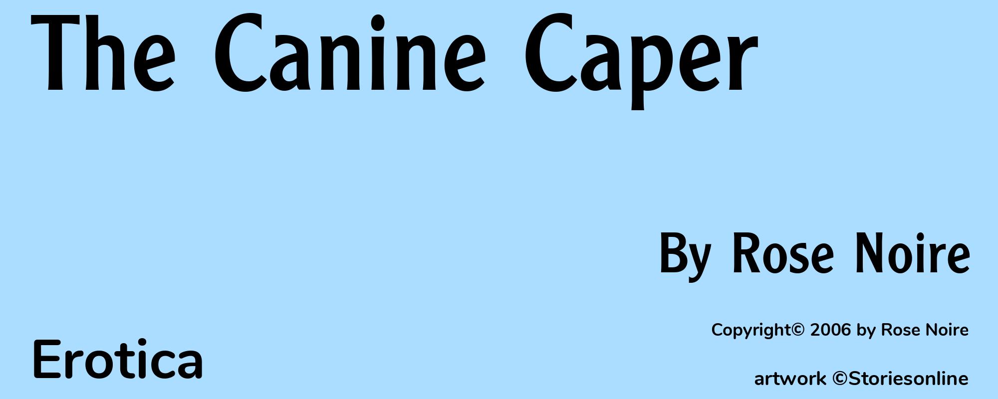 The Canine Caper - Cover
