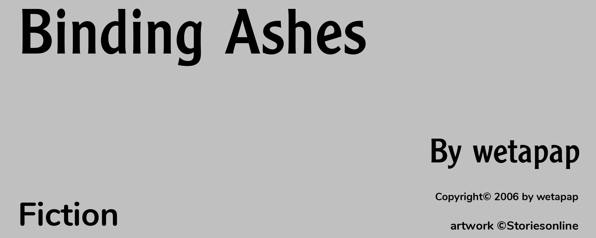 Binding Ashes - Cover