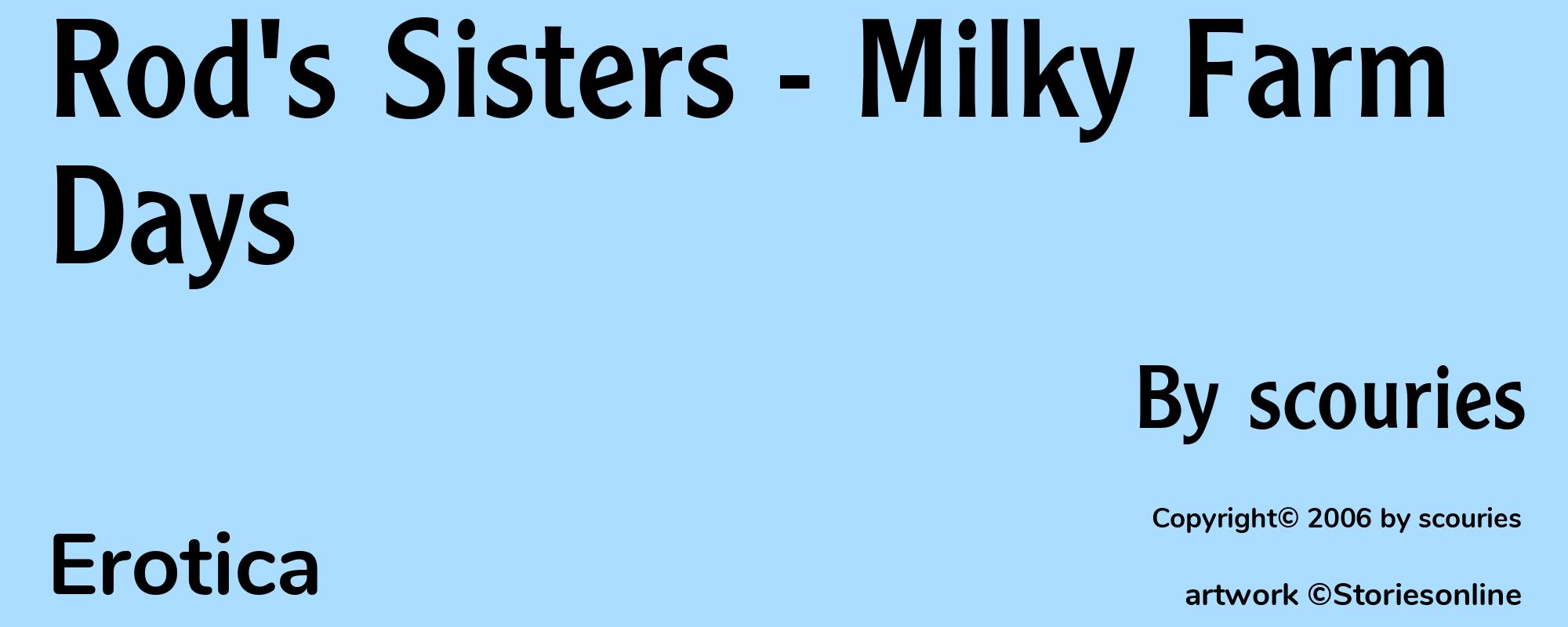 Rod's Sisters - Milky Farm Days - Cover