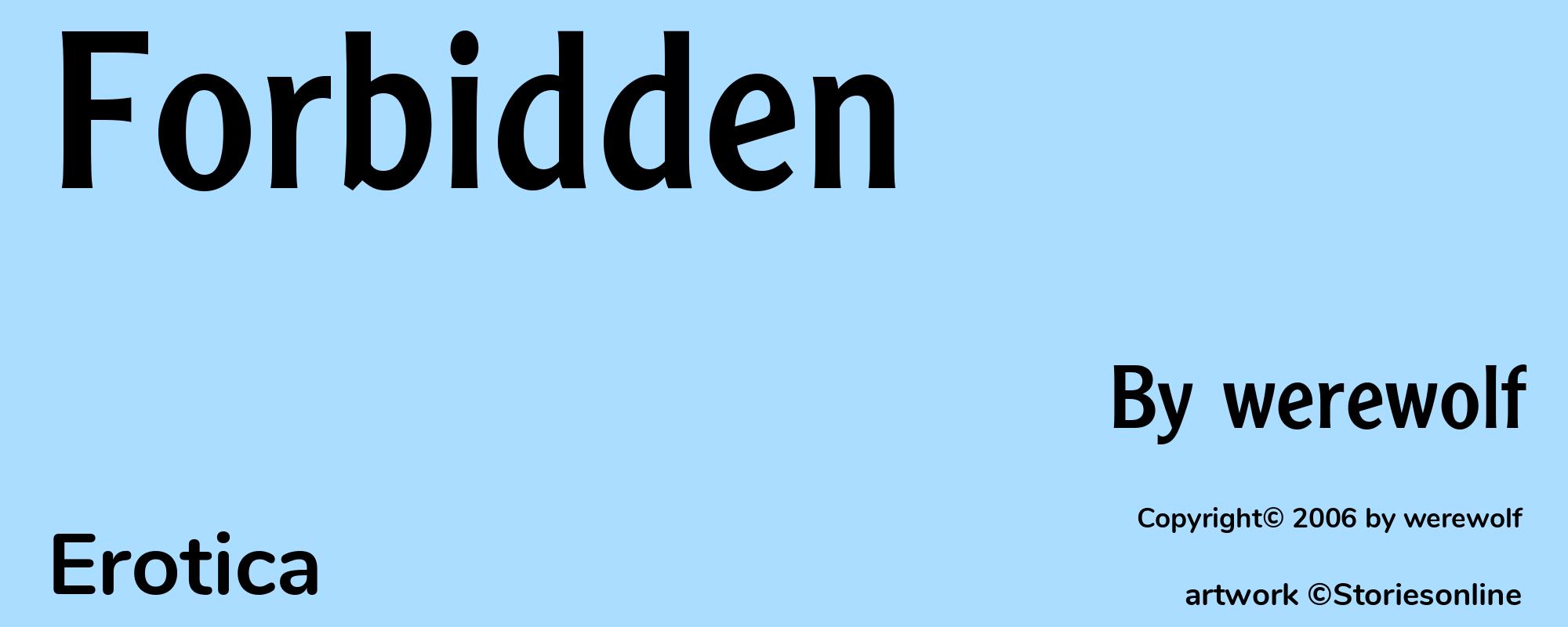 Forbidden - Cover