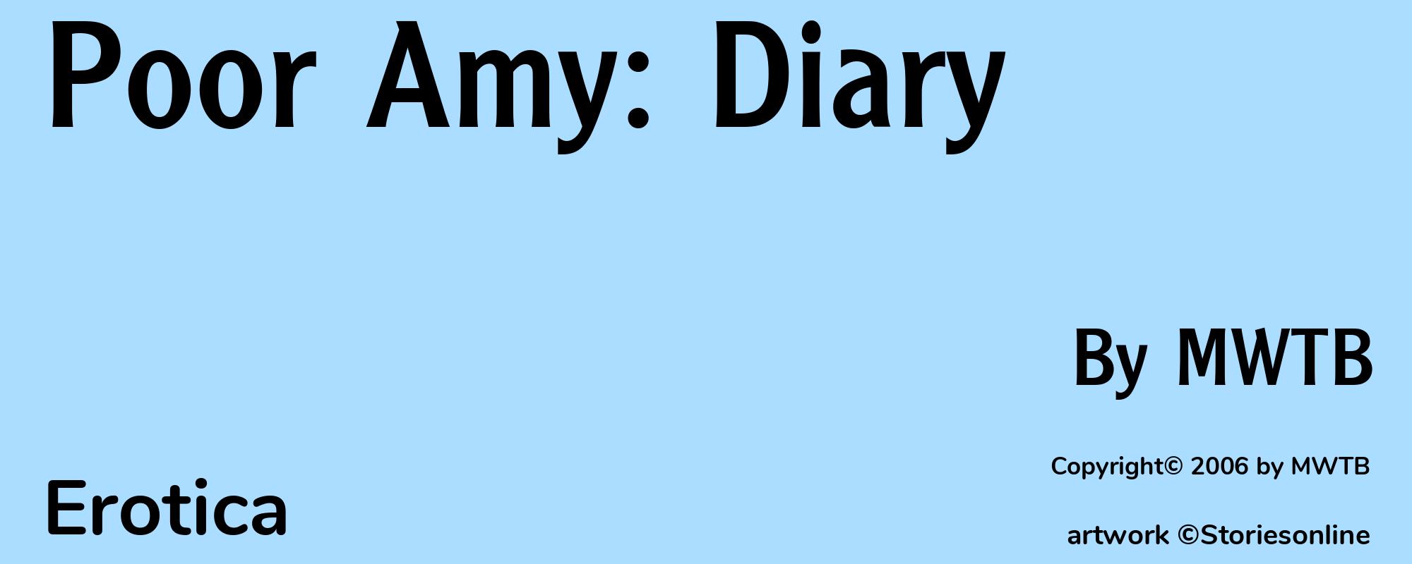 Poor Amy: Diary - Cover