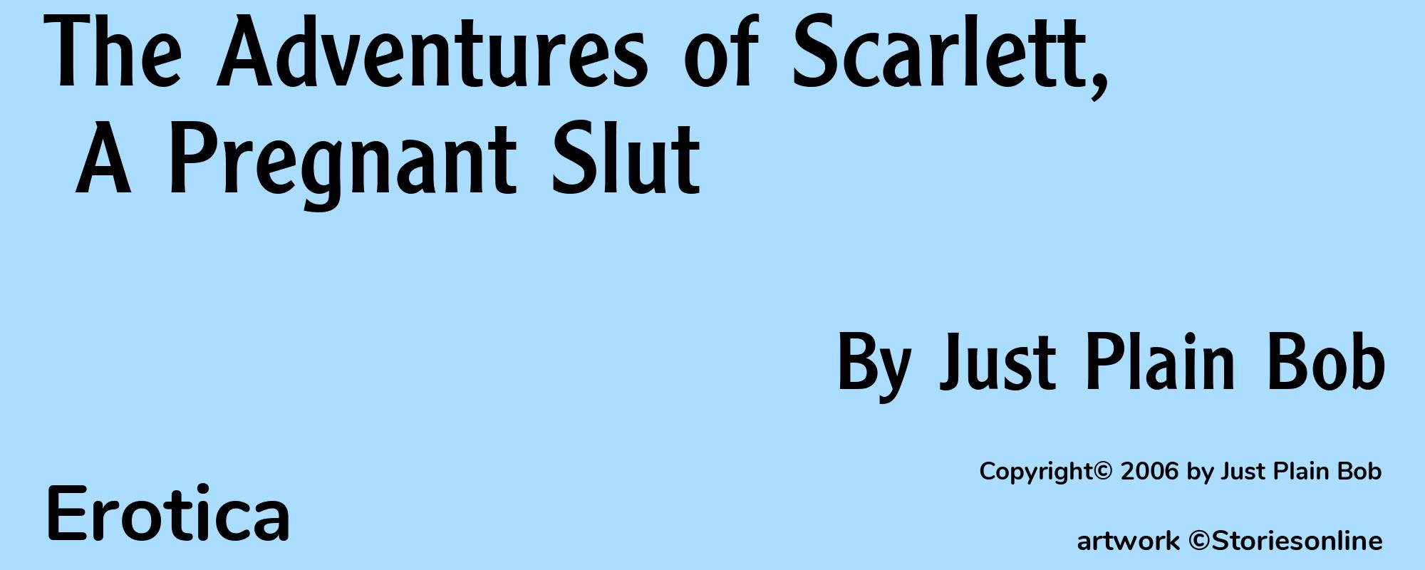 The Adventures of Scarlett, A Pregnant Slut - Cover
