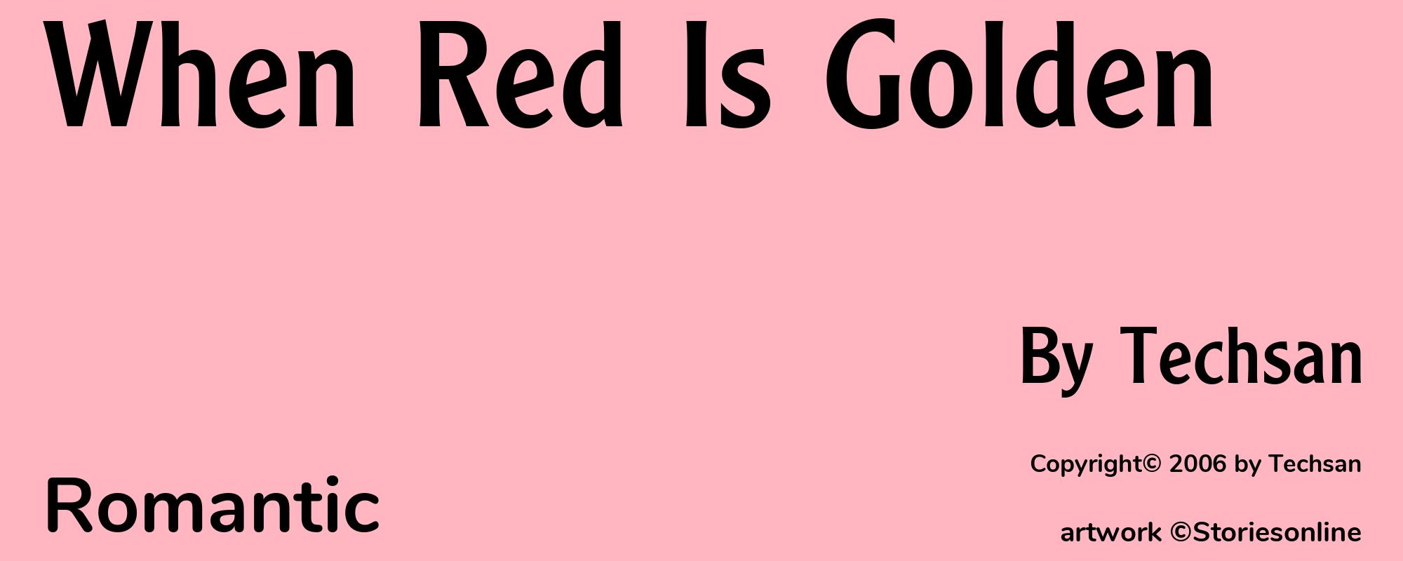 When Red Is Golden - Cover