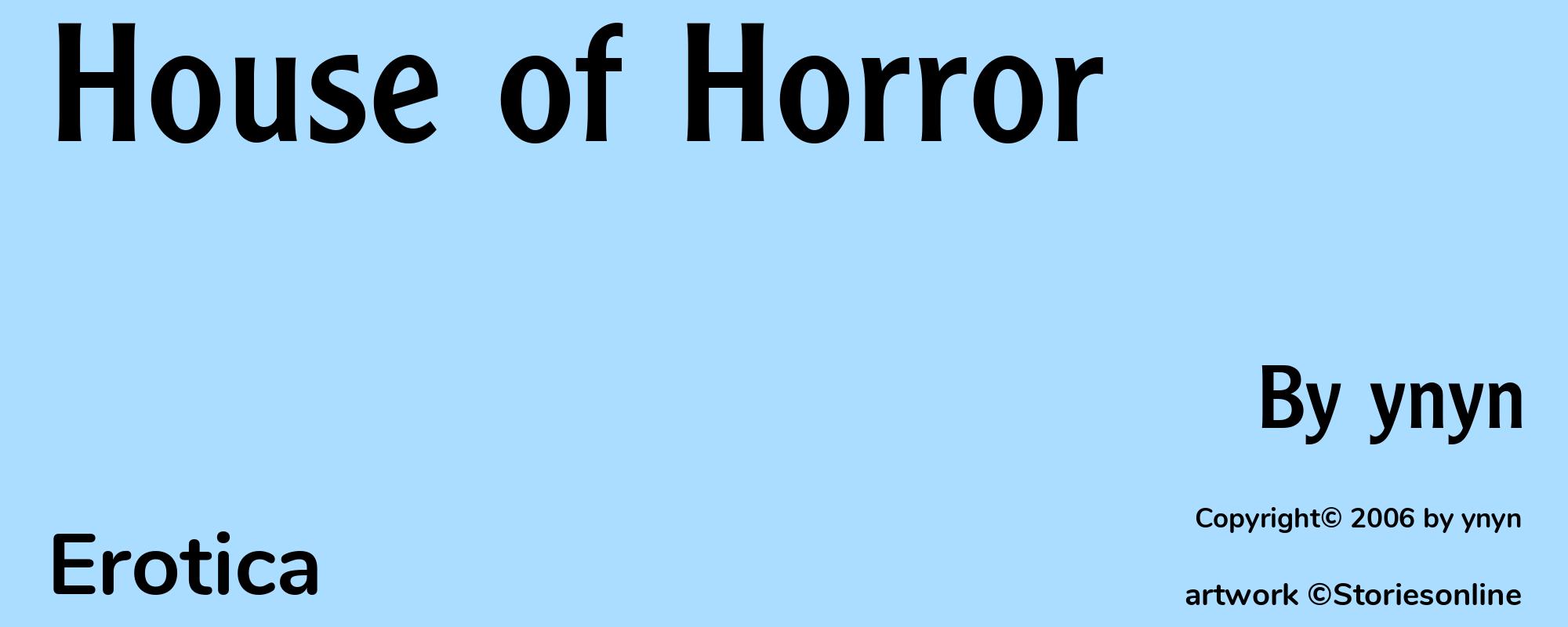 House of Horror - Cover