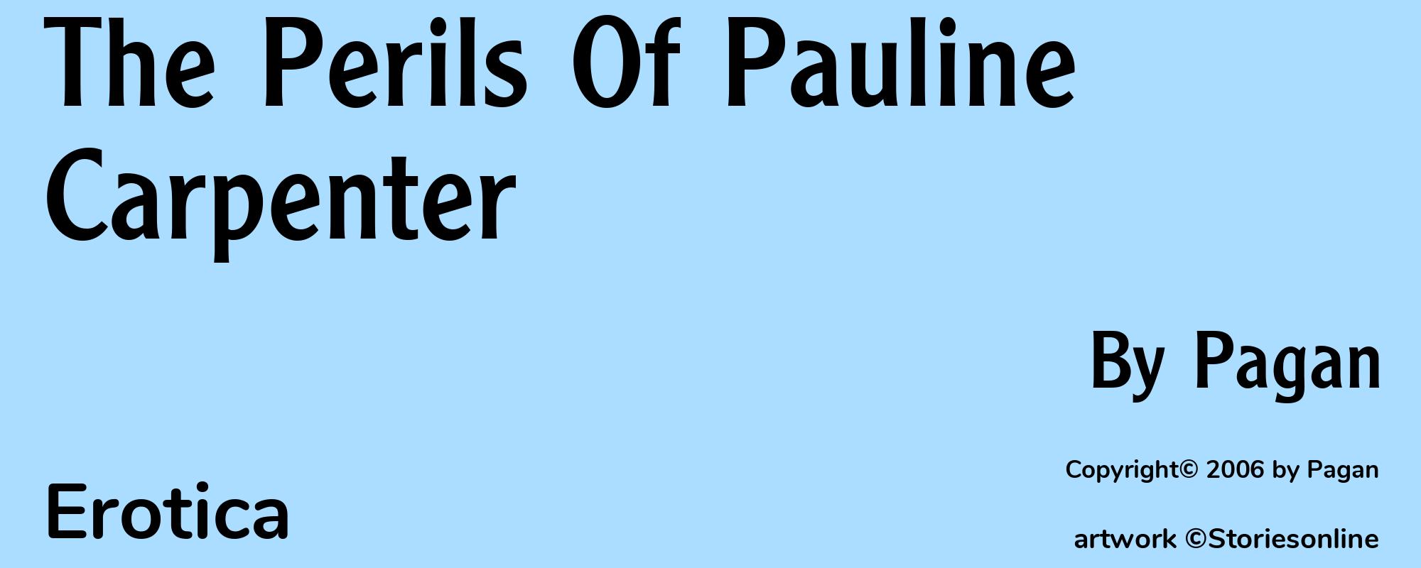 The Perils Of Pauline Carpenter - Cover
