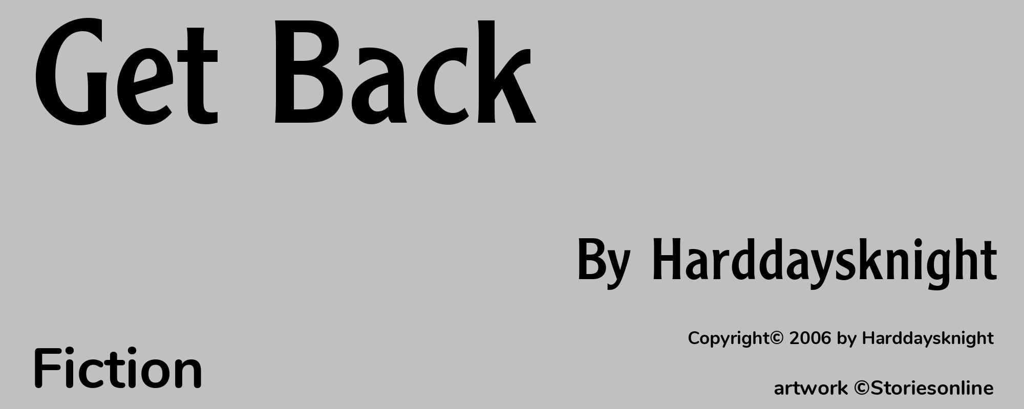 Get Back - Cover