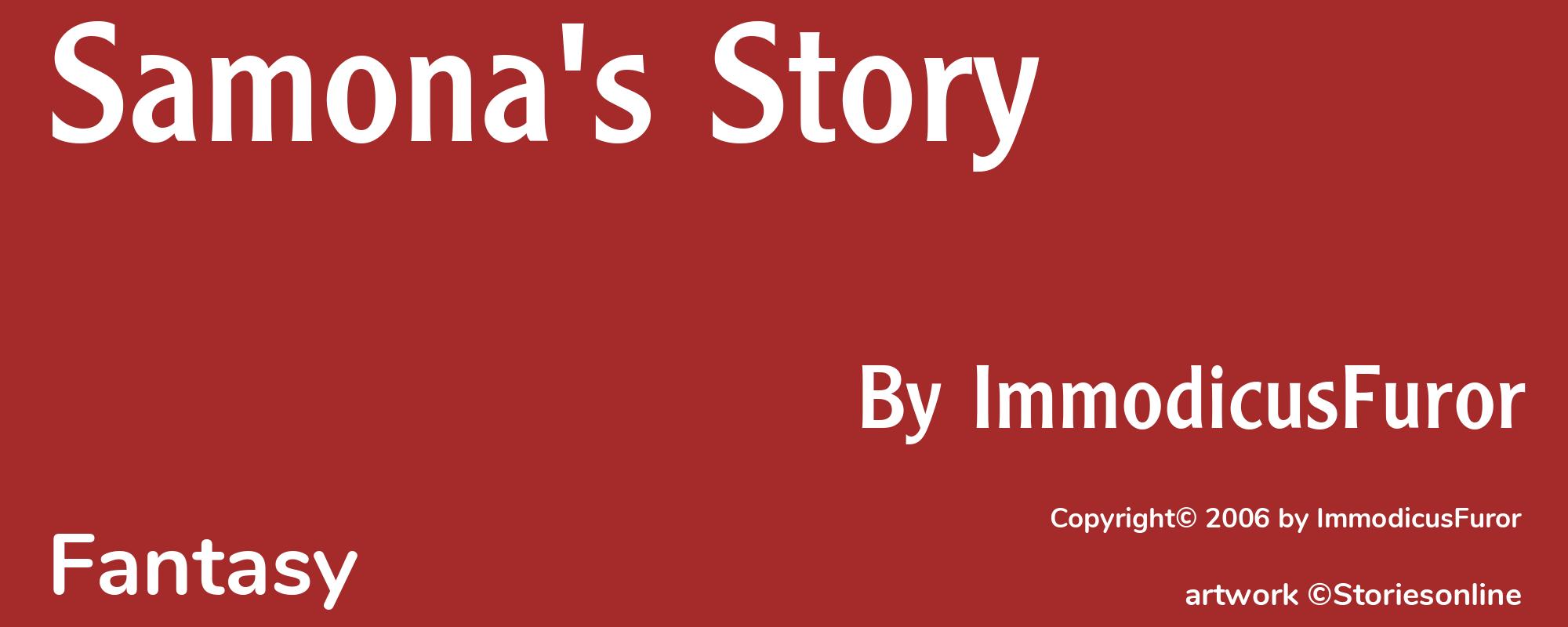 Samona's Story - Cover