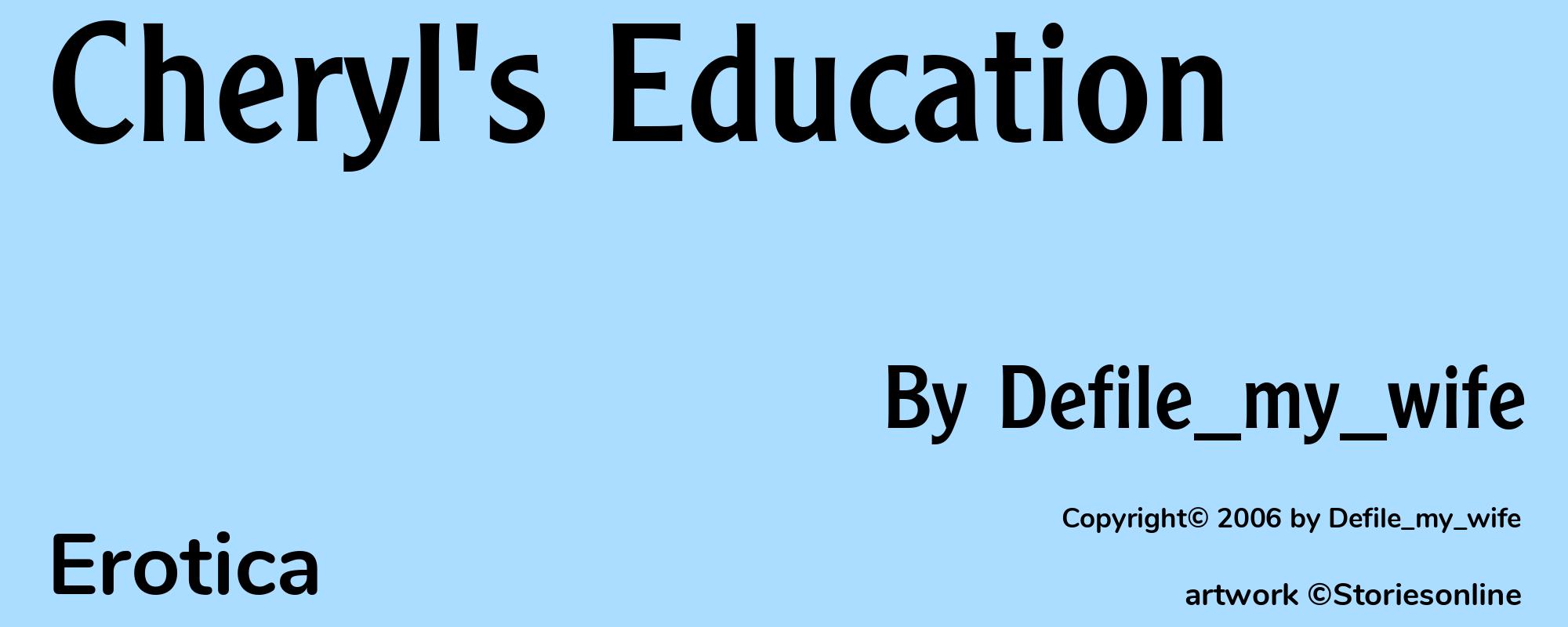 Cheryl's Education - Cover