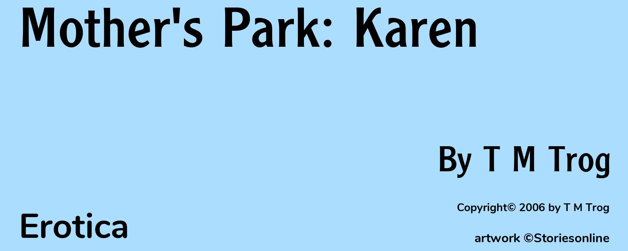 Mother's Park: Karen - Cover