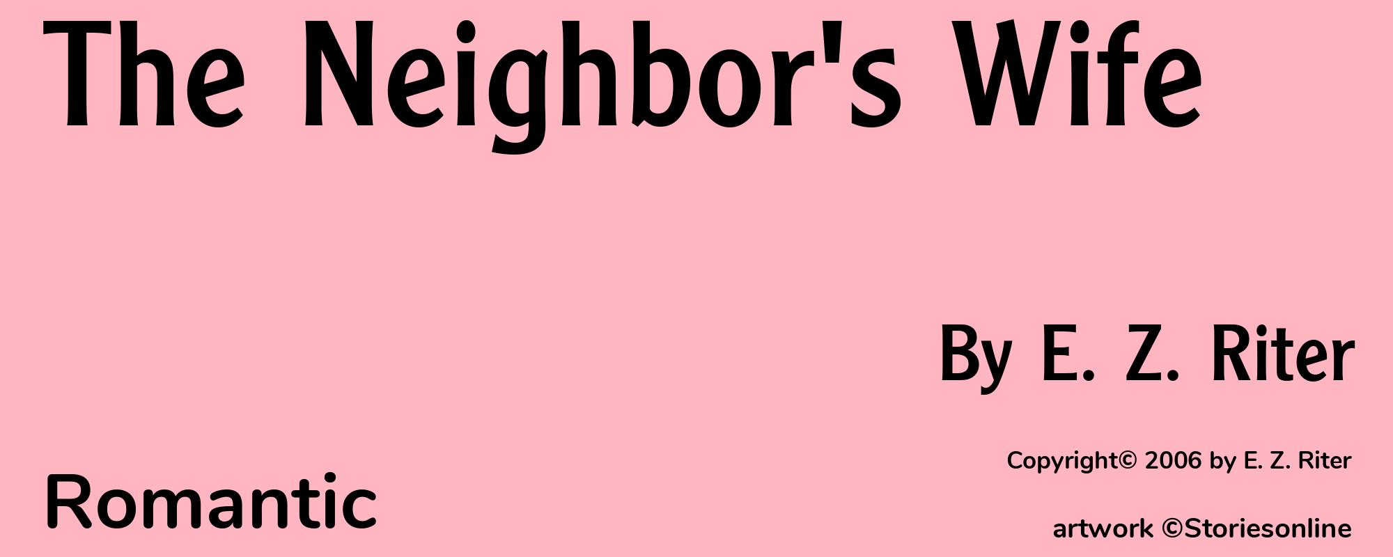 The Neighbor's Wife - Cover