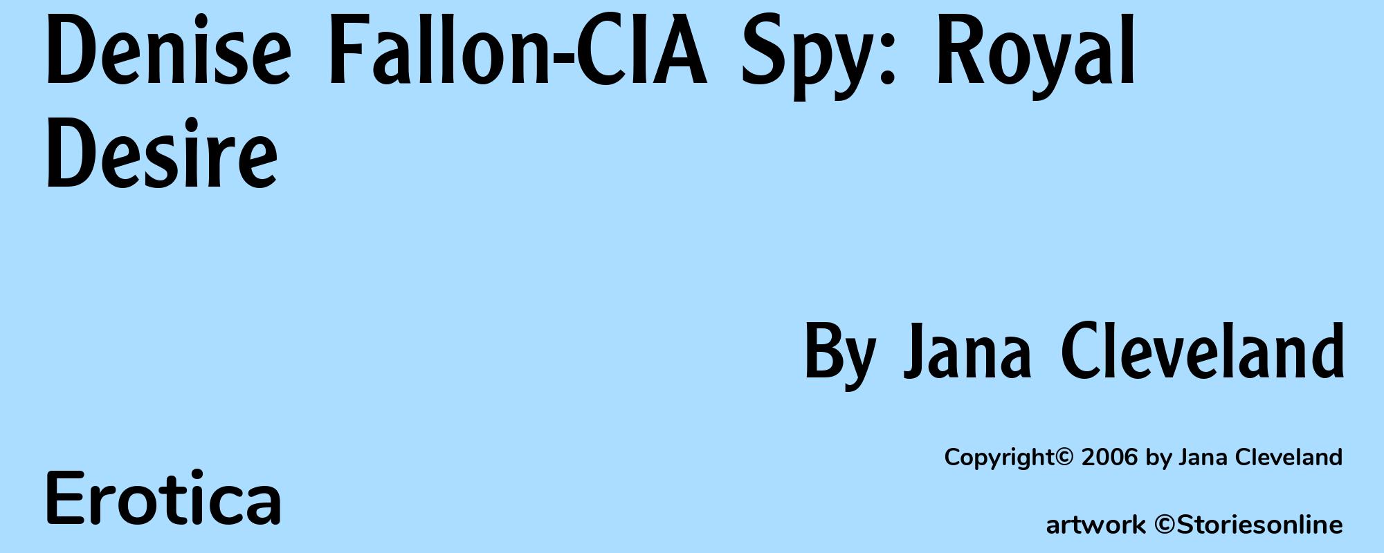 Denise Fallon-CIA Spy: Royal Desire - Cover