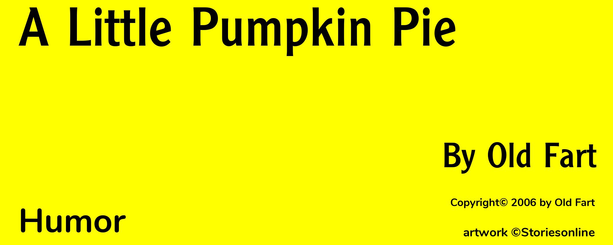 A Little Pumpkin Pie - Cover