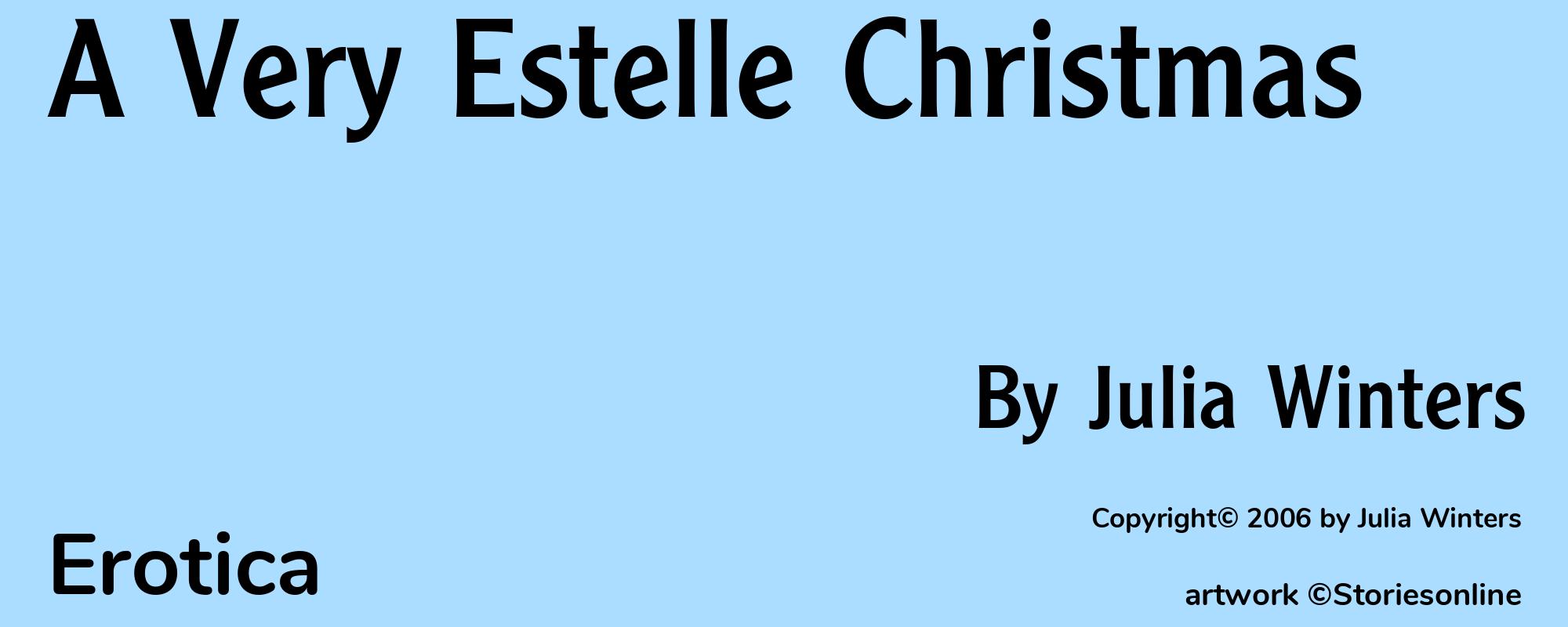 A Very Estelle Christmas - Cover