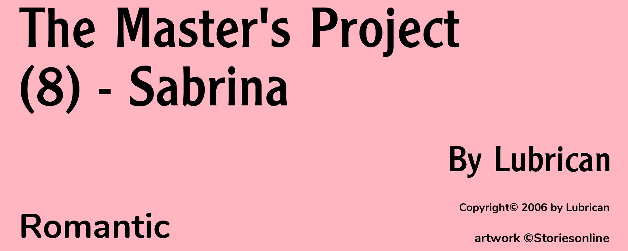 The Master's Project (8) - Sabrina - Cover