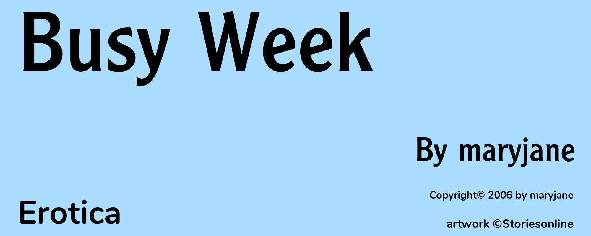 Busy Week - Cover