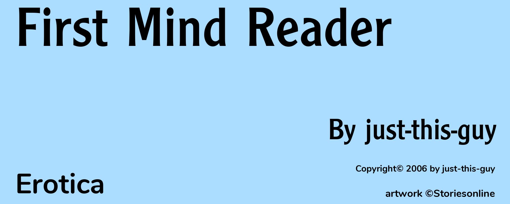 First Mind Reader - Cover