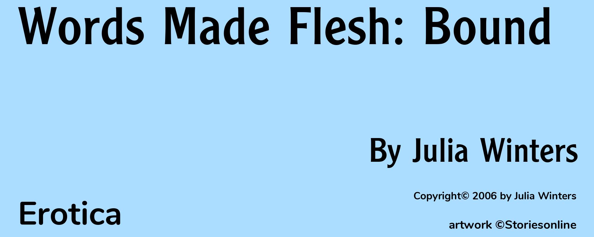 Words Made Flesh: Bound - Cover