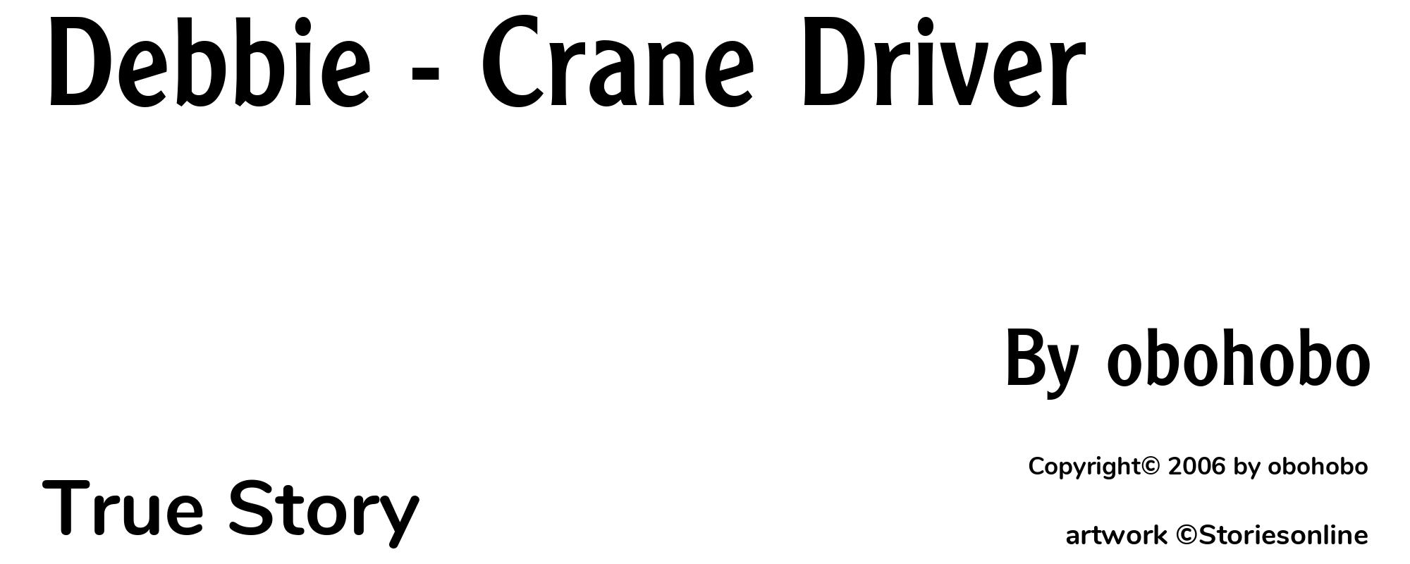 Debbie - Crane Driver - Cover