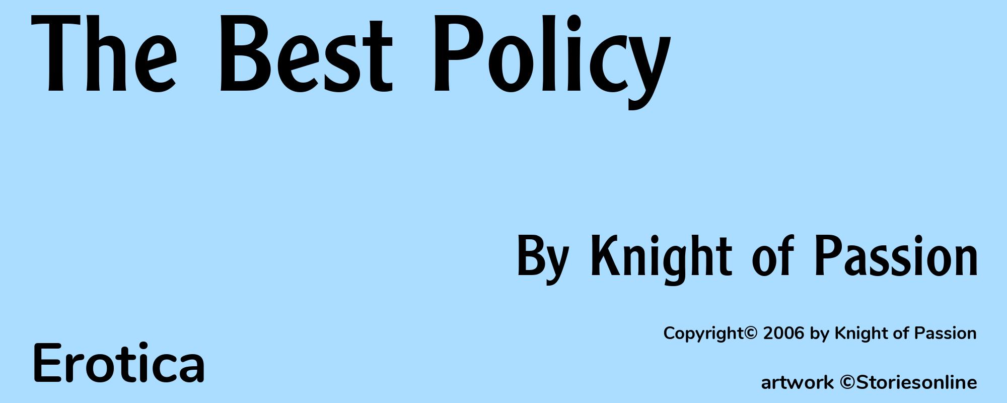 The Best Policy - Cover