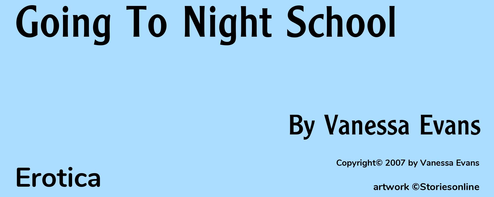 Going To Night School - Cover