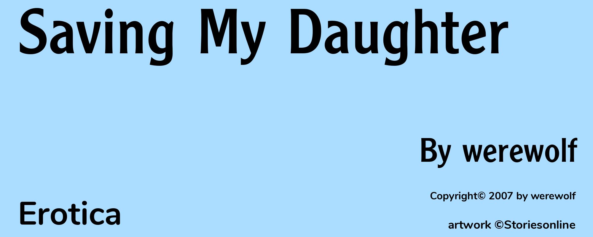 Saving My Daughter - Cover