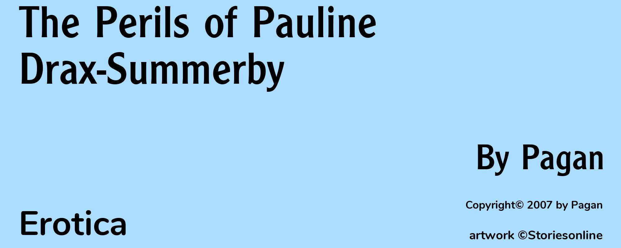 The Perils of Pauline Drax-Summerby - Cover